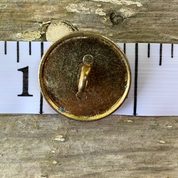 Vintage Style Metal Coat Buttons Set of 6. Military, Navy Influenced Gold Tone - Picture 7 of 7